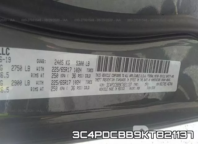 3C4PDCBB9KT821137 фото 10