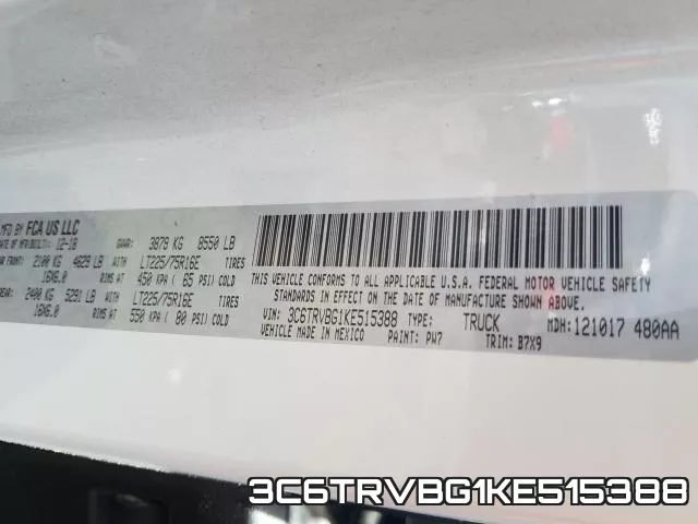 3C6TRVBG1KE515388 фото 2