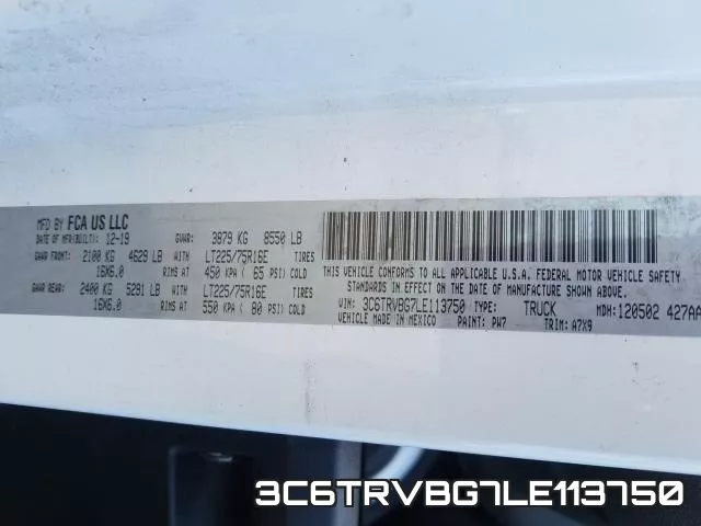 3C6TRVBG7LE113750 фото 2