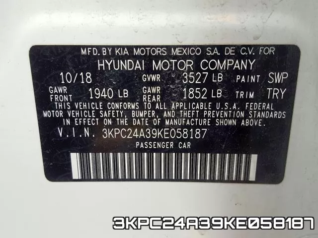 3KPC24A39KE058187 фото 2