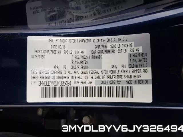 3MYDLBYV6JY326494 фото 2