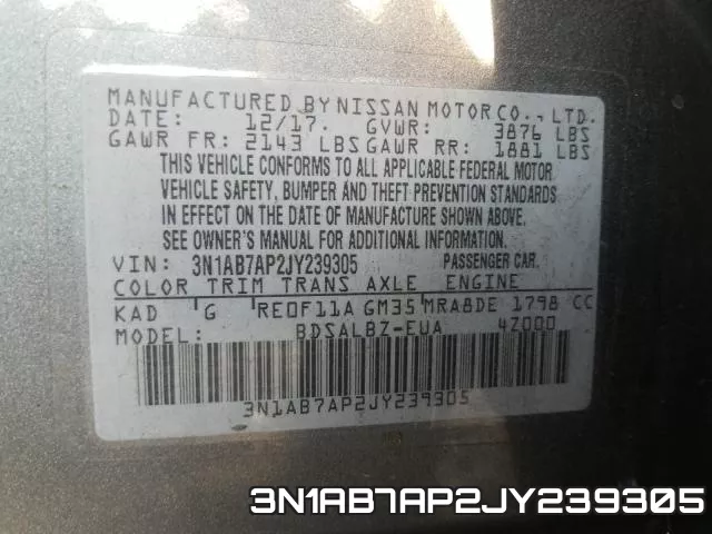 3N1AB7AP2JY239305 фото 2
