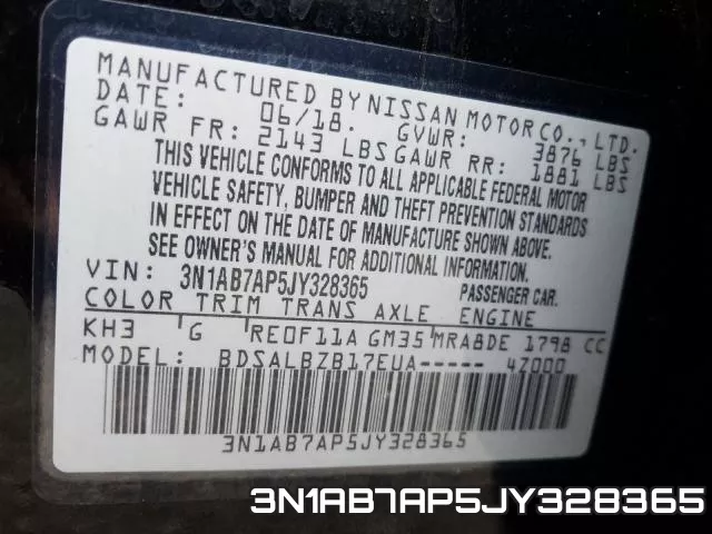 3N1AB7AP5JY328365 фото 2