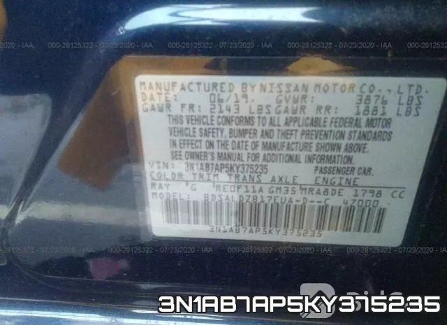 3N1AB7AP5KY375235 фото 10