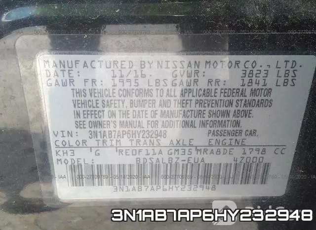 3N1AB7AP6HY232948 фото 10