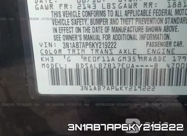 3N1AB7AP6KY219222 фото 10