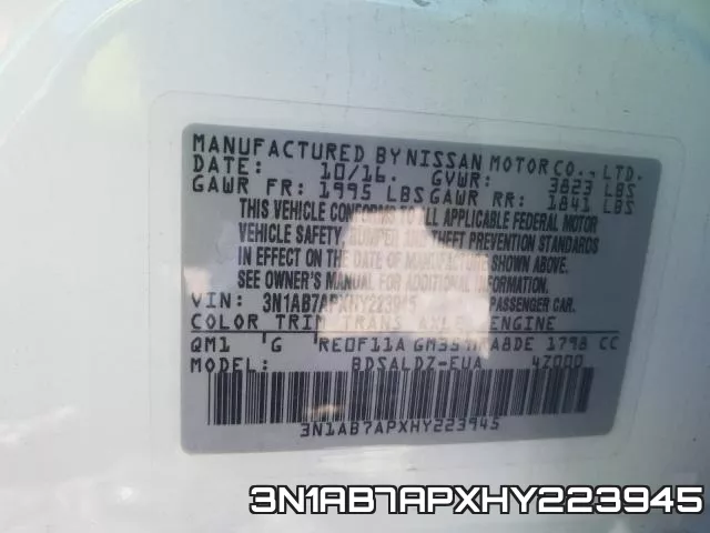 3N1AB7APXHY223945 фото 2