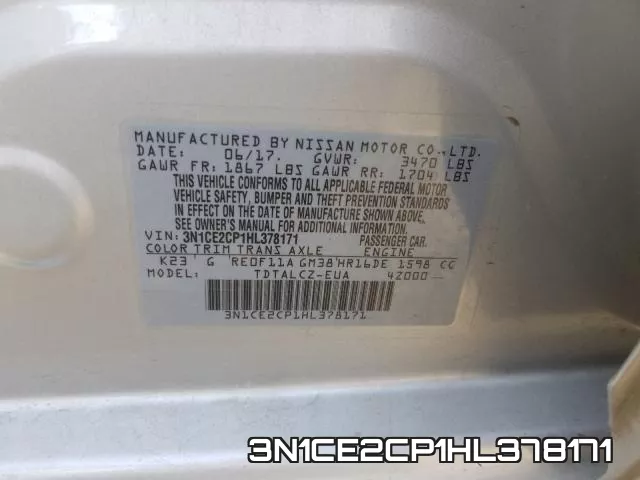 3N1CE2CP1HL378171 фото 2
