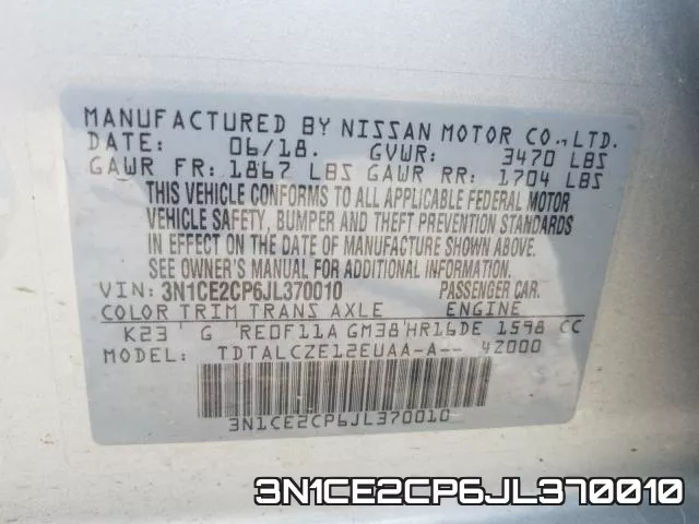 3N1CE2CP6JL370010 фото 2