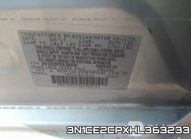 3N1CE2CPXHL363233 фото 10