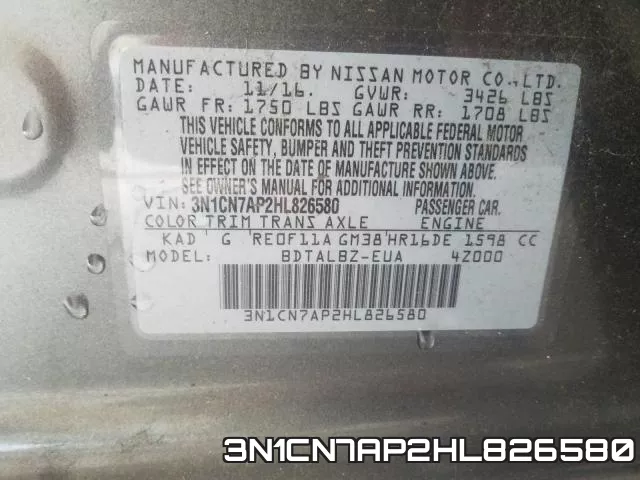3N1CN7AP2HL826580 фото 2