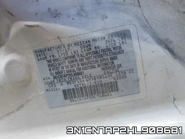 3N1CN7AP2HL908681 фото 2