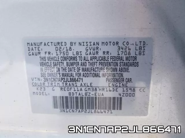 3N1CN7AP2JL866471 фото 2