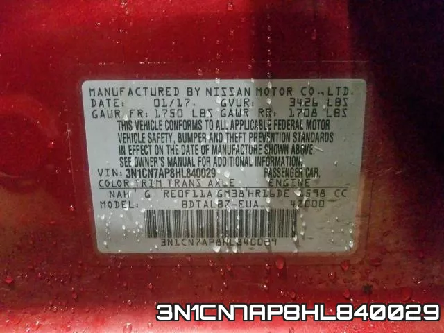 3N1CN7AP8HL840029 фото 2