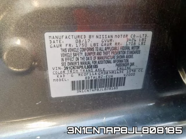 3N1CN7AP8JL808185 фото 2