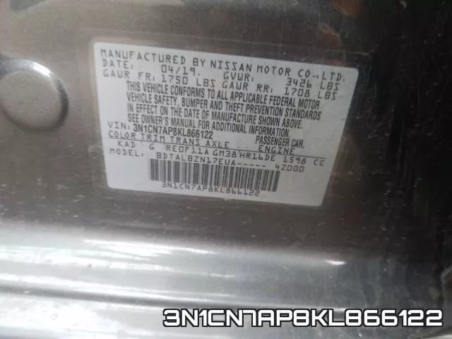 3N1CN7AP8KL866122 фото 2