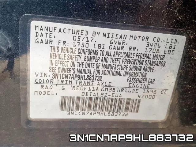 3N1CN7AP9HL883732 фото 2