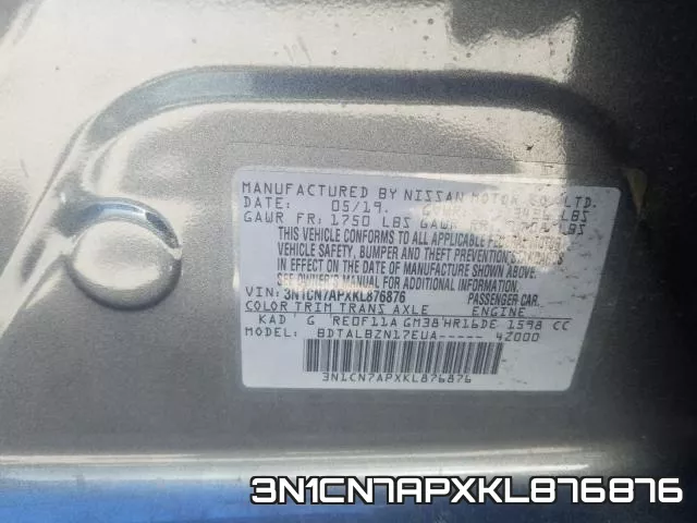 3N1CN7APXKL876876 фото 2