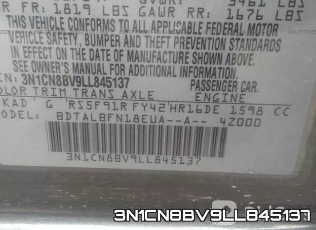 3N1CN8BV9LL845137 фото 10