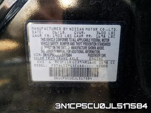 3N1CP5CU0JL517584 фото 2