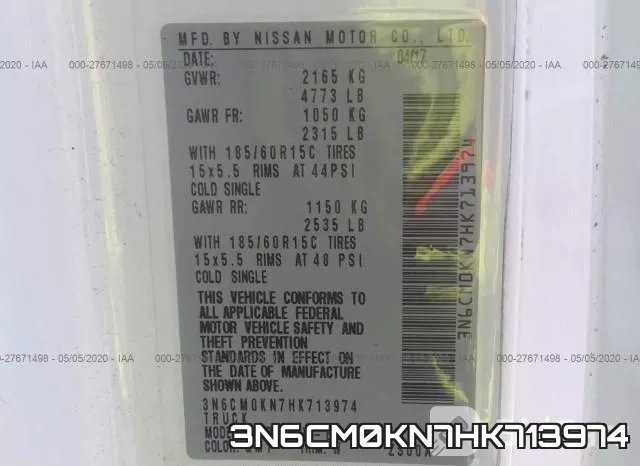 3N6CM0KN7HK713974 фото 10
