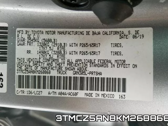 3TMCZ5AN8KM268868 фото 2