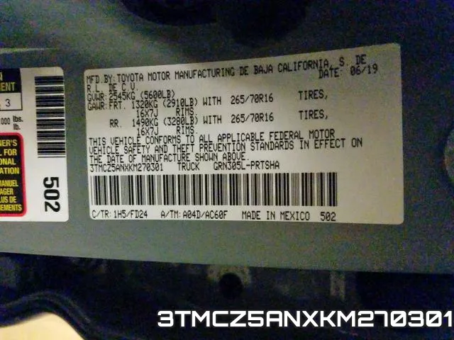 3TMCZ5ANXKM270301 фото 2