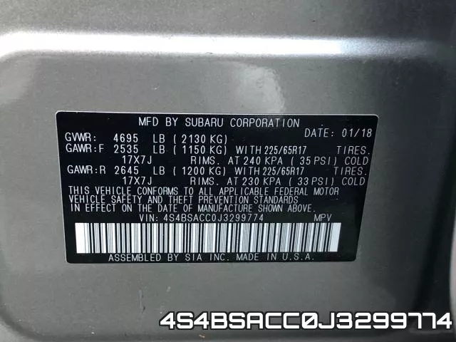 4S4BSACC0J3299774 фото 2