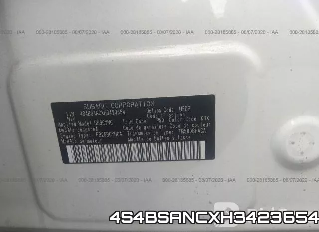 4S4BSANCXH3423654 фото 10