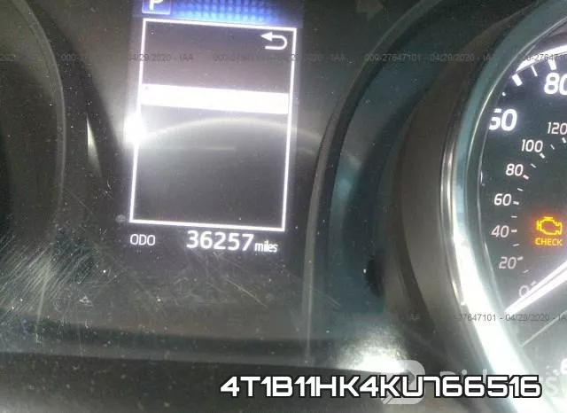 4T1B11HK4KU766516 фото 8