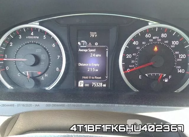 4T1BF1FK6HU402367 фото 8