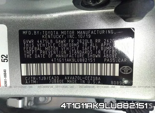4T1G11AK9LU882151 фото 10