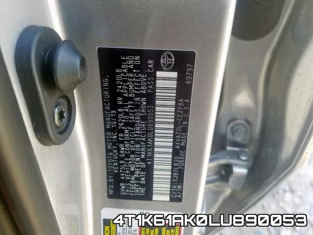 4T1K61AK0LU890053 фото 2