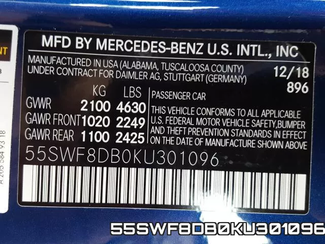 55SWF8DB0KU301096 фото 2
