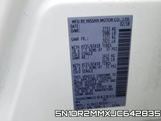 5N1DR2MMXJC642835 фото 2