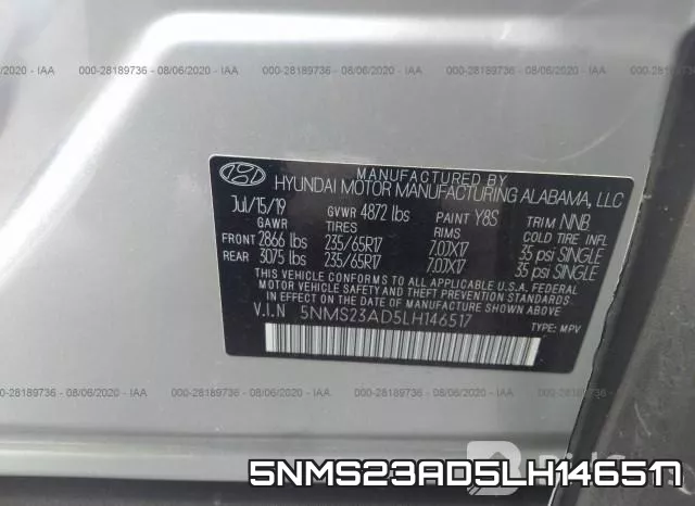 5NMS23AD5LH146517 фото 10