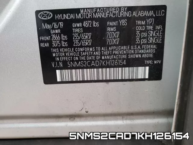5NMS2CAD7KH126154 фото 2