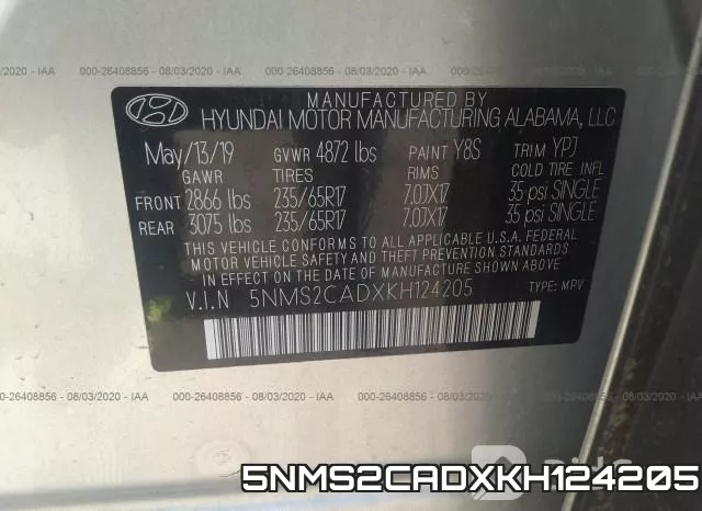 5NMS2CADXKH124205 фото 10
