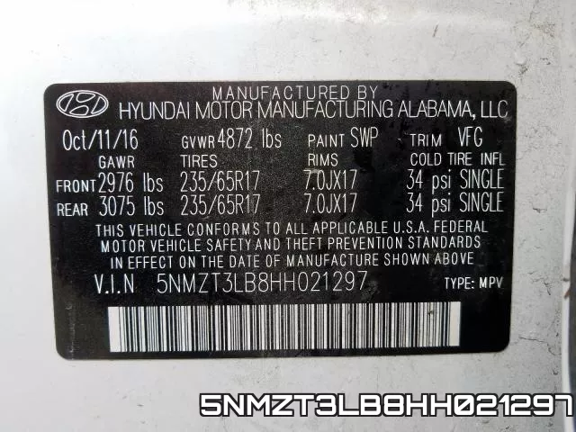 5NMZT3LB8HH021297 фото 2