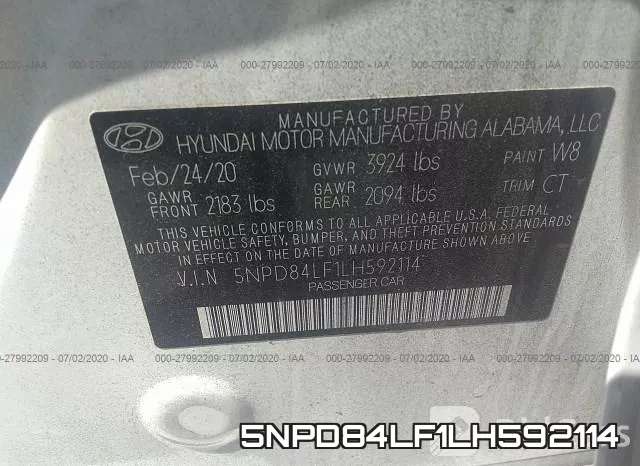 5NPD84LF1LH592114 фото 10