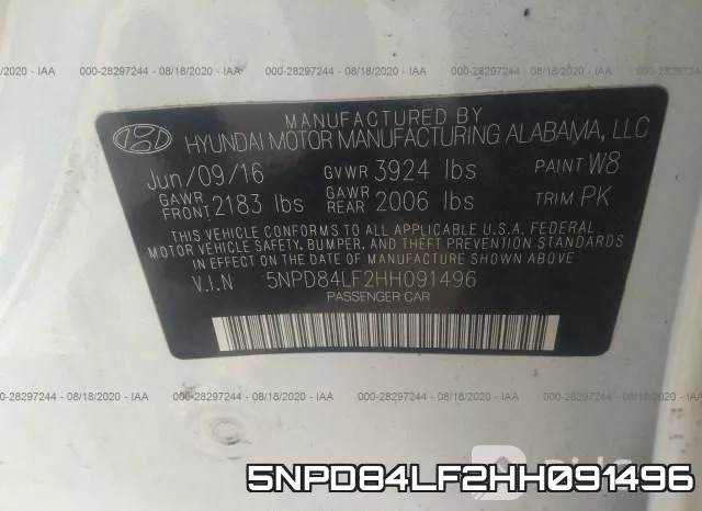 5NPD84LF2HH091496 фото 10