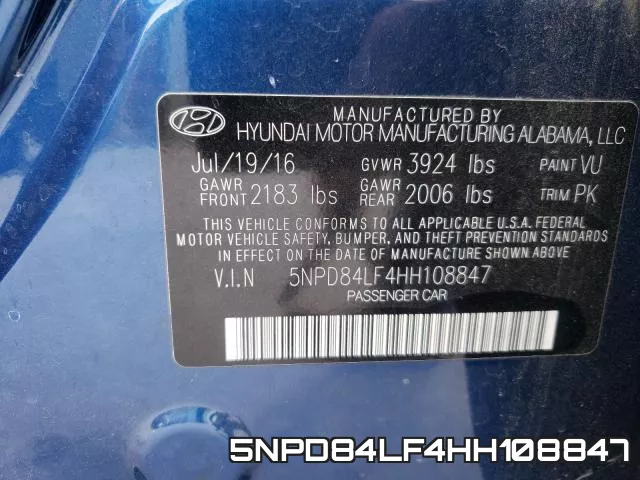 5NPD84LF4HH108847 фото 2