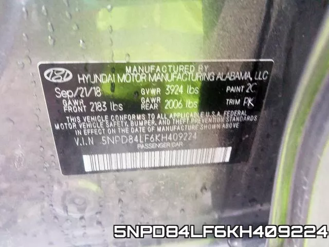 5NPD84LF6KH409224 фото 2