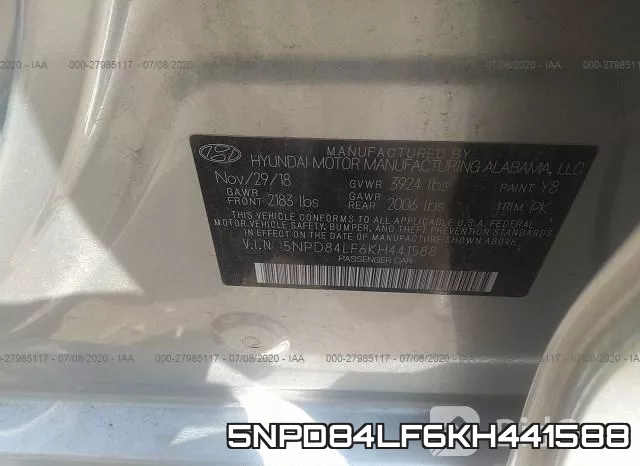 5NPD84LF6KH441588 фото 10