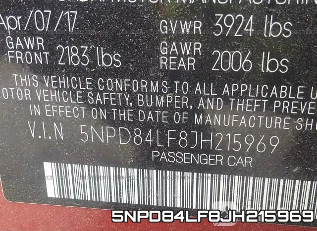 5NPD84LF8JH215969 фото 10