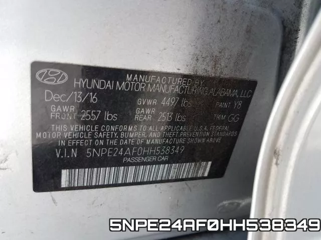 5NPE24AF0HH538349 фото 2
