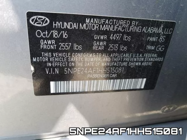 5NPE24AF1HH515081 фото 2