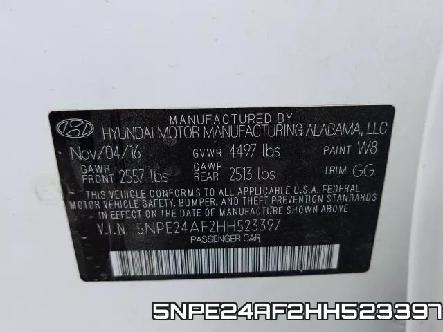 5NPE24AF2HH523397 фото 2