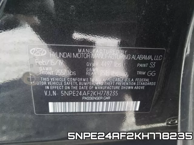 5NPE24AF2KH778235 фото 2