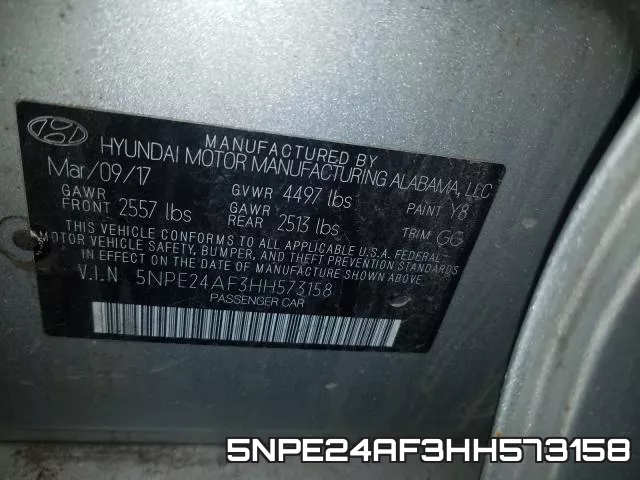 5NPE24AF3HH573158 фото 2